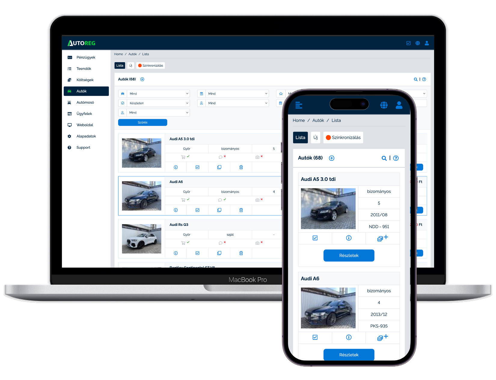 AUTOREG Online szoftver